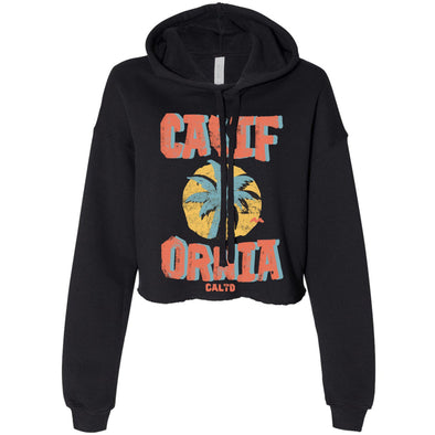 Sunset CA Love Cropped Hoodie-CA LIMITED