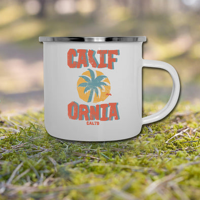 Sunset CA Love Rose Peach Camper Mug-CA LIMITED