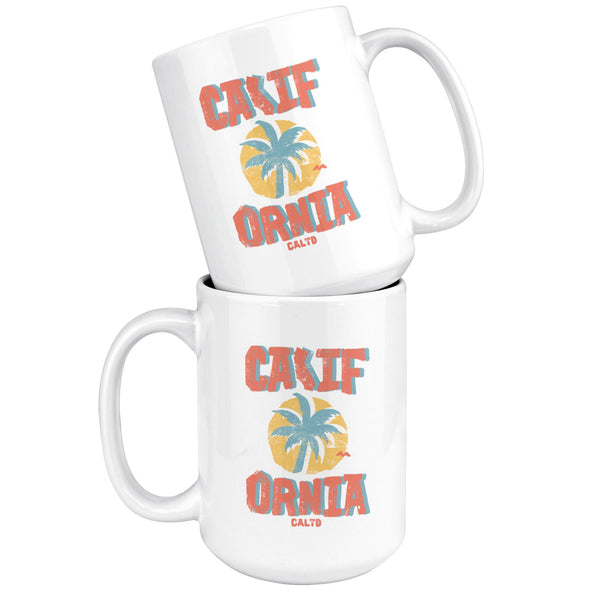 Sunset CA Love Rose Peach Ceramic Mug-CA LIMITED