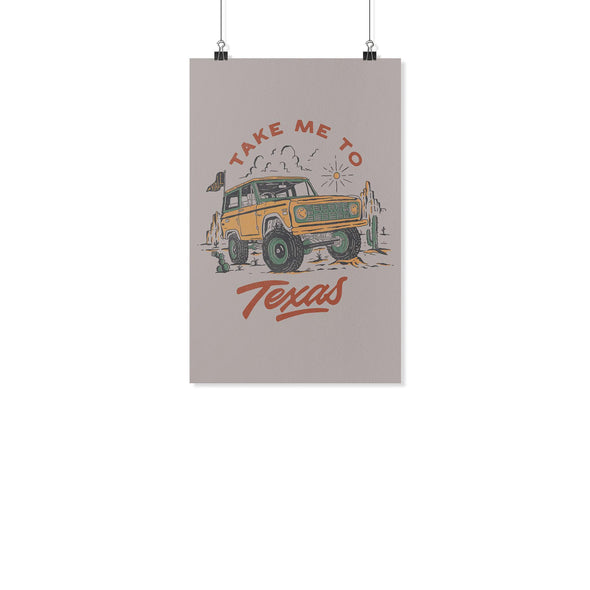 Take Me TX Brown Beige Poster-CA LIMITED
