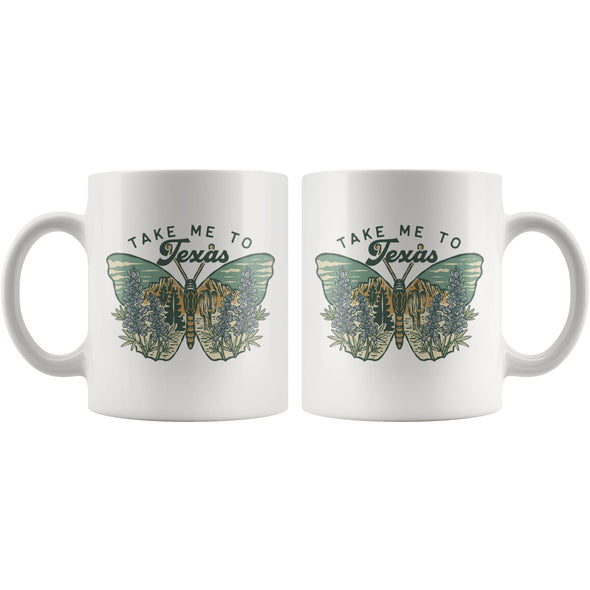Take Me TX Butterfly Ceramic Mug-CA LIMITED