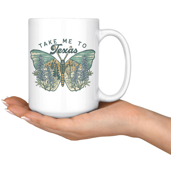 Take Me TX Butterfly Ceramic Mug-CA LIMITED