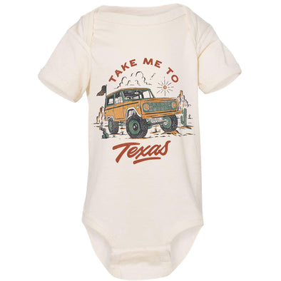 Take Me Tx Baby Onesie-CA LIMITED