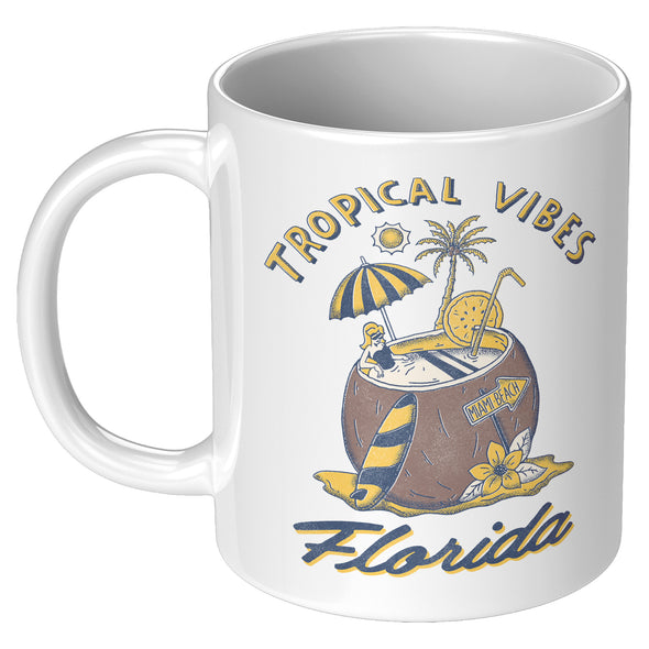 Tropical Vibes Florida Ceramic Mug