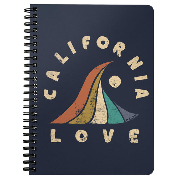 Wave CA Love Navy Spiral Notebook-CA LIMITED