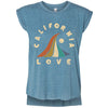 Wave CA Love Rolled Sleeve Tank-CA LIMITED