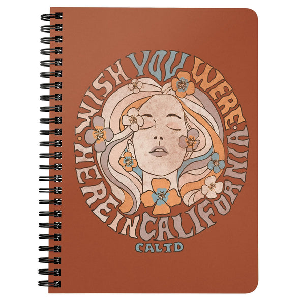 Wish Girl Orange Spiral Notebook-CA LIMITED