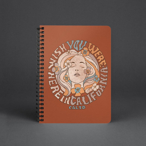 Wish Girl Orange Spiral Notebook-CA LIMITED