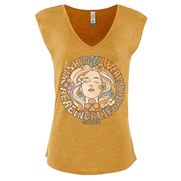 Wish Girl V-Neck Muscle Tank-CA LIMITED