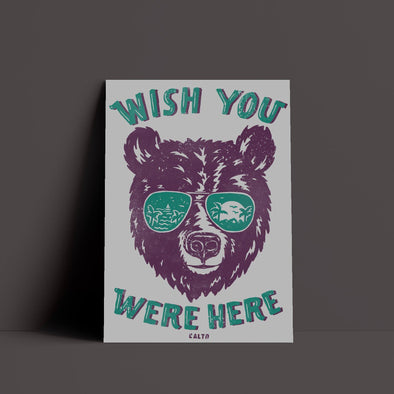 Wish You Were Here Grey Poster-CA LIMITED