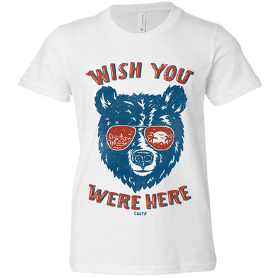 Wish You Were Here White Youth Tee-CA LIMITED