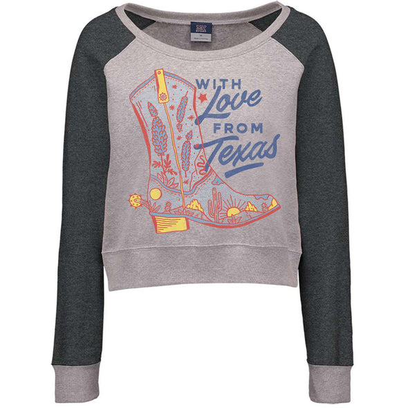 With Love TX Cropped Sweatshirt-CA LIMITED